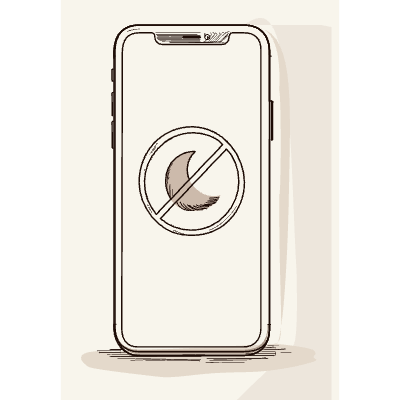 A phone in do-not-disturb mode